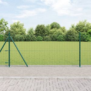 vidaXL Zaunpfosten Set von 52 Grün Pulverbeschichteter Stahl