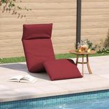 vidaXL Sonnenliege Klappbar Weinrot 175x54x8,5 cm Oxford-Gewebe