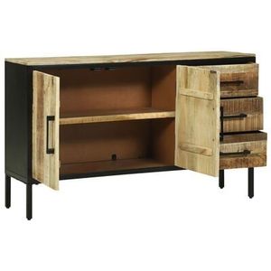 vidaXL Sideboard 110x30x70 cm aus solidem Mangoholz