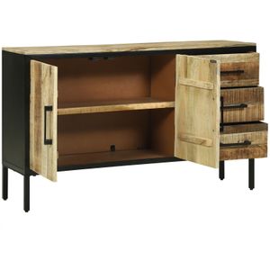 vidaXL Sideboard 110x30x70 cm aus solidem Mangoholz