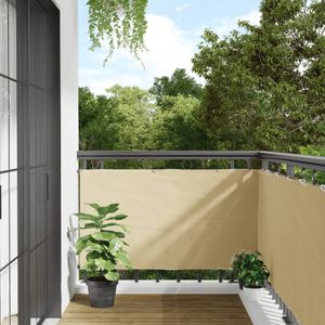 vidaXL Balkon-Sichtschutz Creme 1000x75 cm PVC