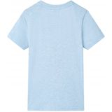vidaXL Kinder-T-Shirt Hellblau Melange 92