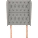 vidaXL Kopfteil mit Ohren Hellgrau 83x23x118/128 cm Stoff