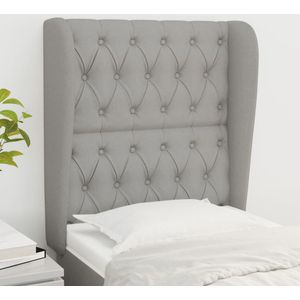 vidaXL Kopfteil mit Ohren Hellgrau 83x23x118/128 cm Stoff