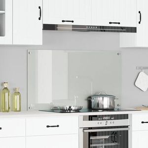 vidaXL Küchenrückwand Transparent 110x60x0,6 cm Hartglas