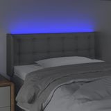 vidaXL LED Kopfteil Hellgrau 103x16x78/88 cm Stoff