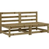vidaXL Gartensofas ohne Armlehnen 2 Stk. 70x70x67 cm Kiefernholz