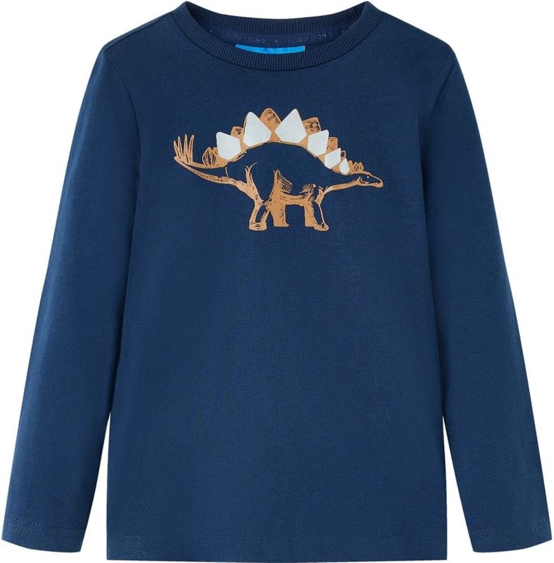 vidaXL Kinder-Langarmshirt Marineblau 116