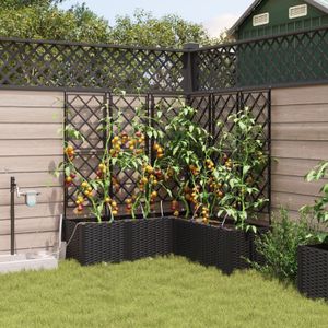 vidaXL Gartenpflanzer mit Bewässerungssystem 5 Stück Schwarz