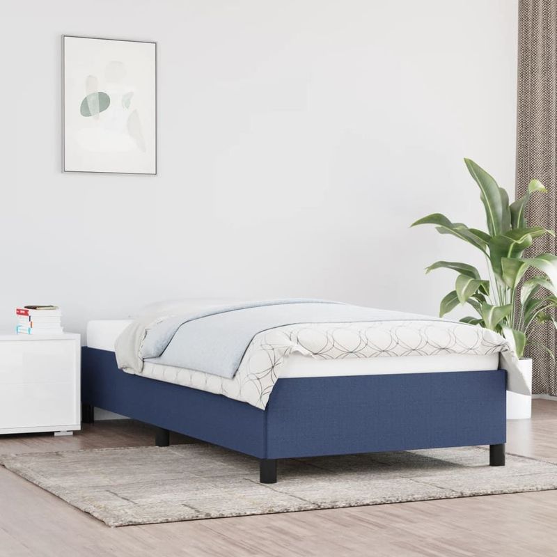 vidaXL Bettgestell ohne Matratze Blau 80x200 cm Stoff