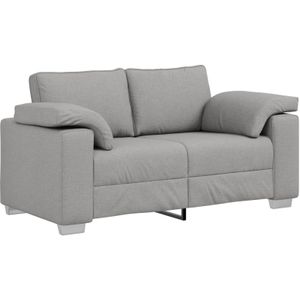 vidaXL Sofa 2-Sitzer Wolkengrau 120 cm Stoff