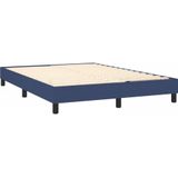 vidaXL Boxspringbett mit Matratze Blau 140x200 cm Stoff