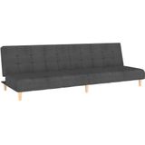 vidaXL Schlafsofa 2-Sitzer Dunkelgrau Stoff