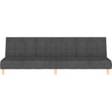 vidaXL Schlafsofa 2-Sitzer Dunkelgrau Stoff