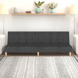 vidaXL Schlafsofa 2-Sitzer Dunkelgrau Stoff