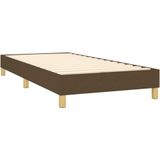 vidaXL Bettgestell ohne Matratze Dunkelbraun 90x200 cm Stoff
