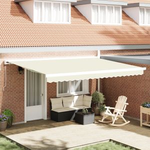 vidaXL Manuelle Einziehbare Markise Creme 450x300 cm