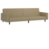 vidaXL Schlafsofa 2-Sitzer Cappuccino-Braun Kunstleder