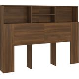 vidaXL Kopfteil mit Ablagen Braun Eichen-Optik 140x19x103,5 cm