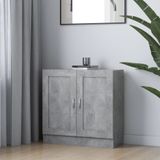 vidaXL Bücherschrank Betongrau 82,5x30,5x80 cm Holzwerkstoff