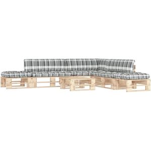 vidaXL 6-tlg. Paletten-Lounge-Set mit Kissen Imprägniertes Kiefernholz