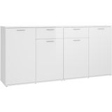 vidaXL Sideboard Hochglanz-Weiß 160x36x75 cm Holzwerkstoff