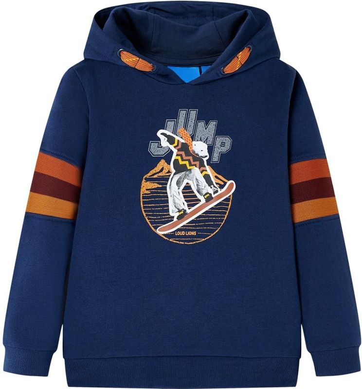 vidaXL Kinder-Kapuzenpullover Marineblau 104