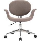 vidaXL Drehbarer Bürostuhl Taupe Stoff