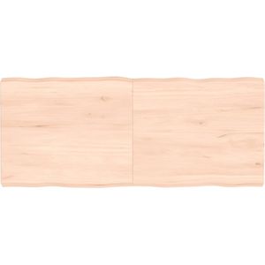 vidaXL Tischplatte 140x60x(2-6) cm Massivholz Unbehandelt Baumkante