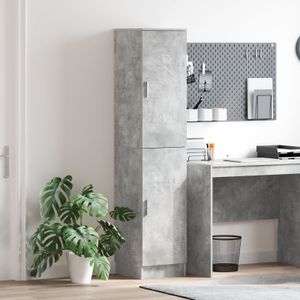 vidaXL Buffet-Schrank Beton grau MDF mit betonähnlicher Laminierung