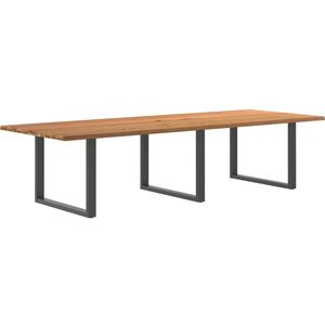 vidaXL Esstisch Hellbraun 320x120x74 cm Massivholz Eiche Rechteckig