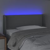 vidaXL LED Kopfteil Hellgrau 103x16x78/88 cm Stoff