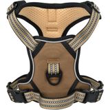 vidaXL Hundegeschirr Reflektierend Verstellbar Braun L