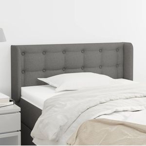 vidaXL Kopfteil mit Ohren Dunkelgrau 103x16x78/88 cm Stoff