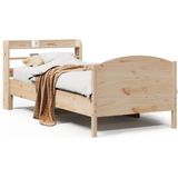 vidaXL Massivholzbett ohne Matratze 75x190 cm Kiefernholz