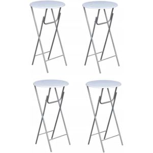 vidaXL Stehtische 4 Stk. mit MDF Tischplatte Weiß