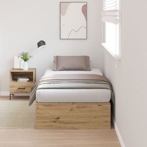 vidaXL Lagerbett Rahmen Artisan Eiche 100x200 cm