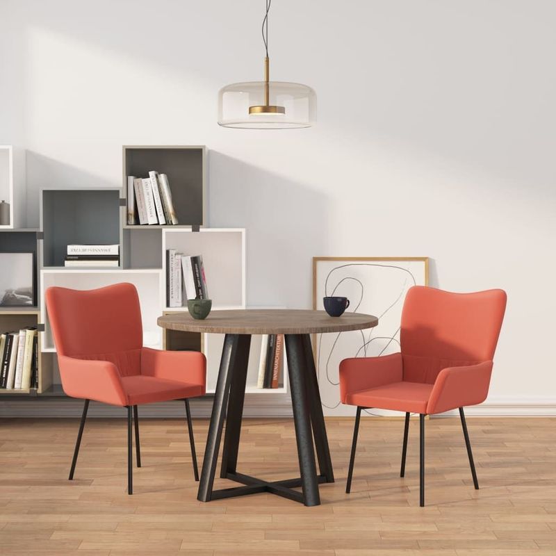 vidaXL Esszimmerstühle 2 Stk. Rosa Samt