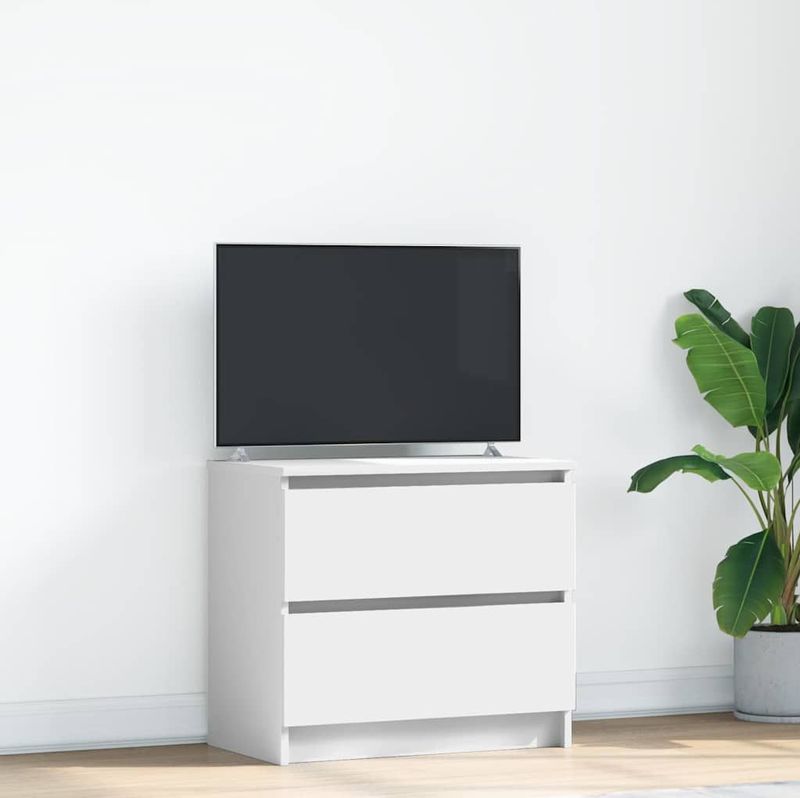 vidaXL TV-Schrank Weiß 60x35x54 cm Holzwerkstoff