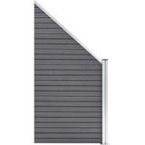 vidaXL WPC Zaun-Set 1 Quadrat + 1 Schräge 273x186 cm Grau