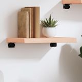 vidaXL Wandregal 40x30x(2-4) cm Massivholz Eiche Unbehandelt