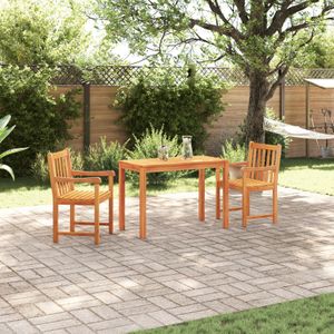 vidaXL 3-teiliges Garten-Esszimmer-Set aus massivem Akazienholz