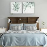 vidaXL Kopfteil mit Ablagen Braun Eichen-Optik 160x19x103,5 cm