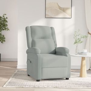 vidaXL Relaxsessel Elektrisch Hellgrau Samt