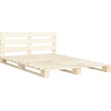 vidaXL Palettenbett Massivholz Kiefer 200×200 cm