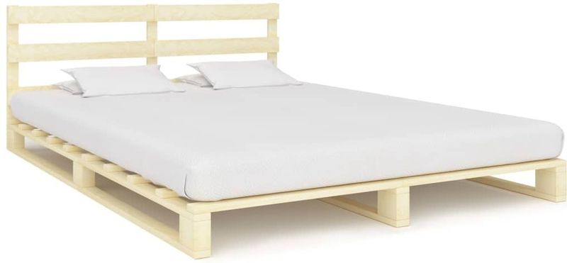vidaXL Palettenbett Massivholz Kiefer 200×200 cm