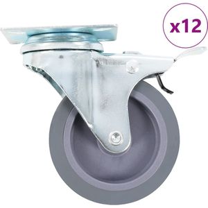 vidaXL 12 Stk. Lenkrollen 75 mm