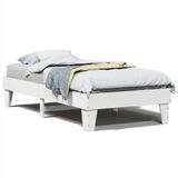 vidaXL Massivholzbett ohne Matratze Weiß 75x190 cm Kiefernholz