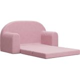 vidaXL Kinder-Schlafsofa 2-Sitzer Rosa Weicher Plüsch