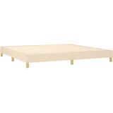 vidaXL Bettgestell ohne Matratze Creme 200x200 cm Stoff